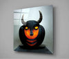 Evil Pumpkin Glass Wall Art || Designers Collection by Insigneart USA