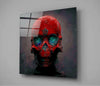 Red Head Glass Wall Art || Designer Collection by Insigneart USA