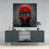 Red Head Glass Wall Art || Designer Collection by Insigneart USA