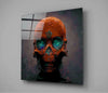 Orange Head Glass Wall Art || Designer Collection by Insigneart USA