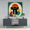 Wassily's Elephant Glass Wall Art || Designer Collection by Insigneart USA