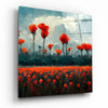 Poppy Glass Wall Art || Designer Collection by Insigneart USA