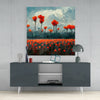 Poppy Glass Wall Art || Designer Collection by Insigneart USA
