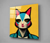 Ms. Cat Glass Wall Art || Designer Collection by Insigneart USA