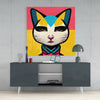 Ms. Cat Glass Wall Art || Designer Collection by Insigneart USA