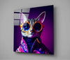 Curious Cat Glass Wall Art || Designers Collection by Insigneart USA
