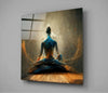 Meditation Glass Wall Art || Designer Collection by Insigneart USA
