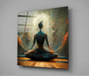 Meditation Glass Wall Art || Designer Collection by Insigneart USA