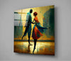 Dancing in the Rain Glass Wall Art || Designers Collection by Insigneart USA