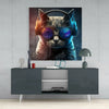 Punky Cat Glass Wall Art || Designer Collection by Insigneart USA