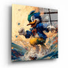 Surfing Duck Glass Wall Art || Designer Collection by Insigneart USA