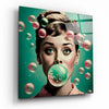 Audrey Hepburn Glass Wall Art || Designers Collection by Insigneart USA