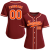 Custom Brown Classic Style Orange Authentic Baseball Jersey