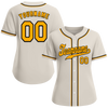 Custom Grey Classic Style Yellow Authentic Baseball Jersey