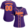 Custom Purple Classic Style Orange Authentic Baseball Jersey