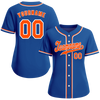 Custom Blue Classic Style Orange Authentic Baseball Jersey