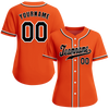 Custom Orange Classic Style Black Authentic Baseball Jersey