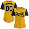 Custom Yellow Two Tone Black Authentic Baseball Jersey