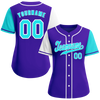 Custom Blue Two Tone Aqua Authentic Baseball Jersey