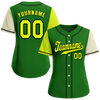 Custom Green Two Tone Yellow Authentic Baseball Jersey