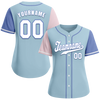 Custom Aqua Two Tone White Authentic Baseball Jersey