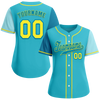 Custom Aqua Two Tone Blue Authentic Baseball Jersey