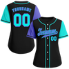 Custom Black Two Tone Purple Authentic Baseball Jersey