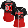 Custom Black Red Graffiti Pattern Red Authentic Baseball Jersey