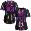 Custom Colorful Graffiti Pattern Black Authentic Baseball Jersey