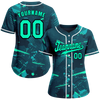 Custom Green Graffiti Pattern Green Authentic Baseball Jersey