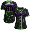 Custom Black Graffiti Pattern Black Authentic Baseball Jersey