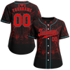 Custom Black Red 3D Pattern Red Authentic Baseball Jersey BSBJ0a-bc0fbe0