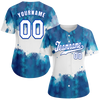 Custom Blue White Tie Dye White Authentic Baseball Jersey BSBJ0a-bc0fbe7