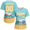 Custom Aqua Orange Hawaii White Authentic Baseball Jersey BSBJ0a-bc0fb7e