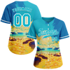 Custom Aqua Orange Hawaii Aqua Authentic Baseball Jersey BSBJ0a-bc0fb77