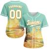 Custom Aqua Orange Hawaii White Authentic Baseball Jersey BSBJ0a-bc0fb80