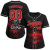 Custom Black Red Skull Fashion Red Authentic Baseball Jersey BSBJ0a-bc0fb9a