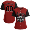 Custom Red Black Skull Fashion Black Authentic Baseball Jersey BSBJ0a-bc0fb9e