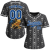 Custom Grey Skull Fashion Blue Authentic Baseball Jersey BSBJ0a-bc0fb9f