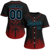 Custom Black Red Skull Fashion Black Authentic Baseball Jersey BSBJ0a-bc0fb97