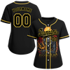 Custom Black Yellow Skull Fashion Black Authentic Baseball Jersey BSBJ0a-bc0fb98