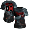 Custom Black Skull Fashion Black Authentic Baseball Jersey BSBJ0a-bc0fc00