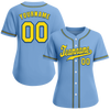 Custom Aqua Classic Style Yellow Authentic Baseball Jersey