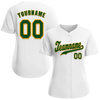 Custom White Classic Style Green Authentic Baseball Jersey