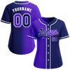 Custom Purple Blue Gradient Fashion Blue Authentic Baseball Jersey