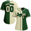 Custom White Green Gradient Fashion Green Authentic Baseball Jersey