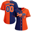 Custom Blue Orange Gradient Fashion Orange Authentic Baseball Jersey