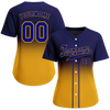 Custom Purple Yellow Fade Fashion Purple Authentic Baseball Jersey