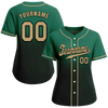 Custom Green Black Fade Fashion Grey Authentic Baseball Jersey