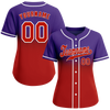 Custom Purple Red Fade Fashion Red Authentic Baseball Jersey